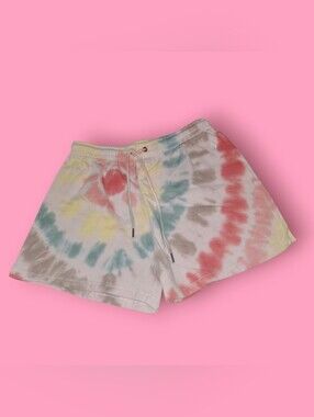 Volcom True To This Tye Dye Fleece Shorts Pink Size M